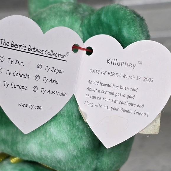 Ty - Killarny- Green Bear Plush Toy - Picture 3 of 4